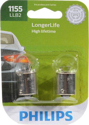 Philips LongerLife 1155 7.5W Two Bulbs Hood Engine Bay Light Replacement Stock