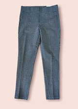 LOFT Outlet Medium Skinny High Rise Black and White Herringbone Leggings