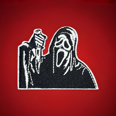 SCREAM GHOST FACE HORROR MOVIE 2.0  X 2.5  EMBROIDERED IRON ON PATCH