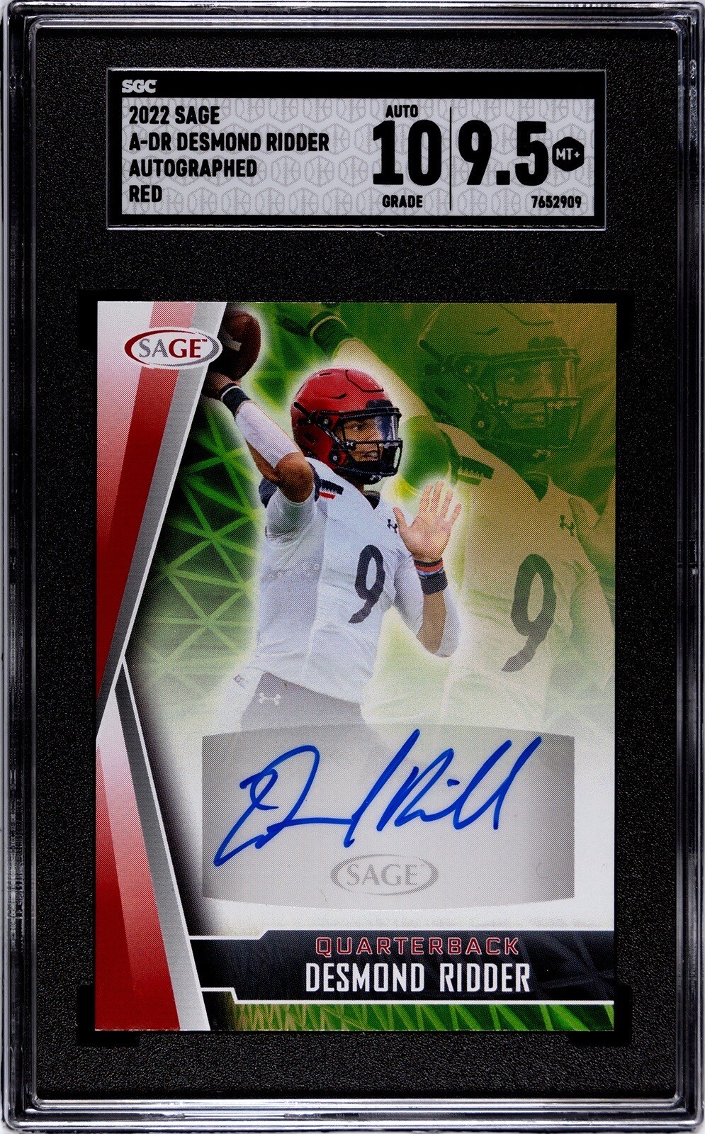 Desmond Ridder Sage Low Series Autographs #ADR Red