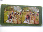 NATIVE AMERICAN ORIGINAL STEREO VIEW CARDS 1890S ANTIQUE COLOR INDIAN SW ORIGINA — photo 8