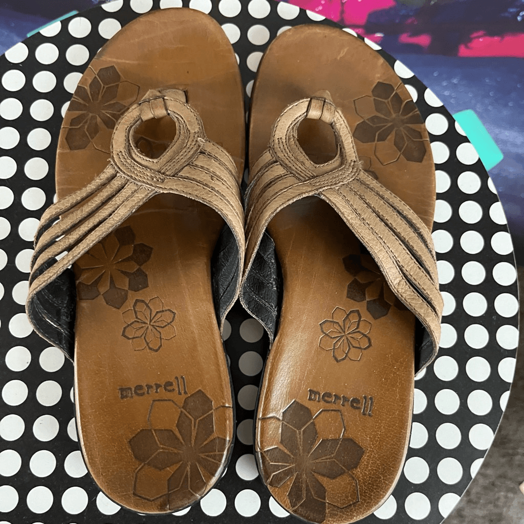 Merrell Lidia sandalo infradito in pelle casual piatto comodo taglia 6