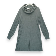NWT Loft Women's Cowl Neck Dress Long Sleeve Gray Size Medium MSRP $79