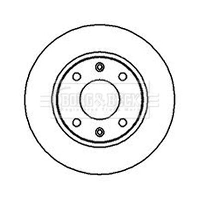 PPY 2x Brake Discs Vented For Citroen ZX 1.8i 16V Borg & Beck