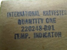 Ihc International Harvestor Temp Gauge 220248-r91 585960putravelall