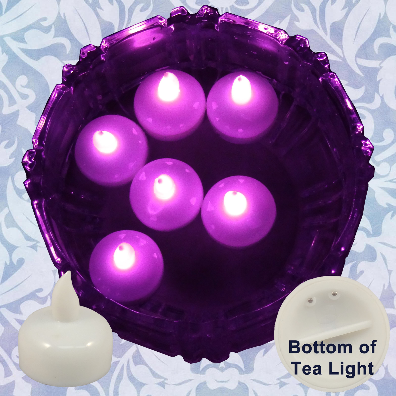 18 Flameless Floating LED tealight Candle Battery operated Pink tea lights NEW eBay