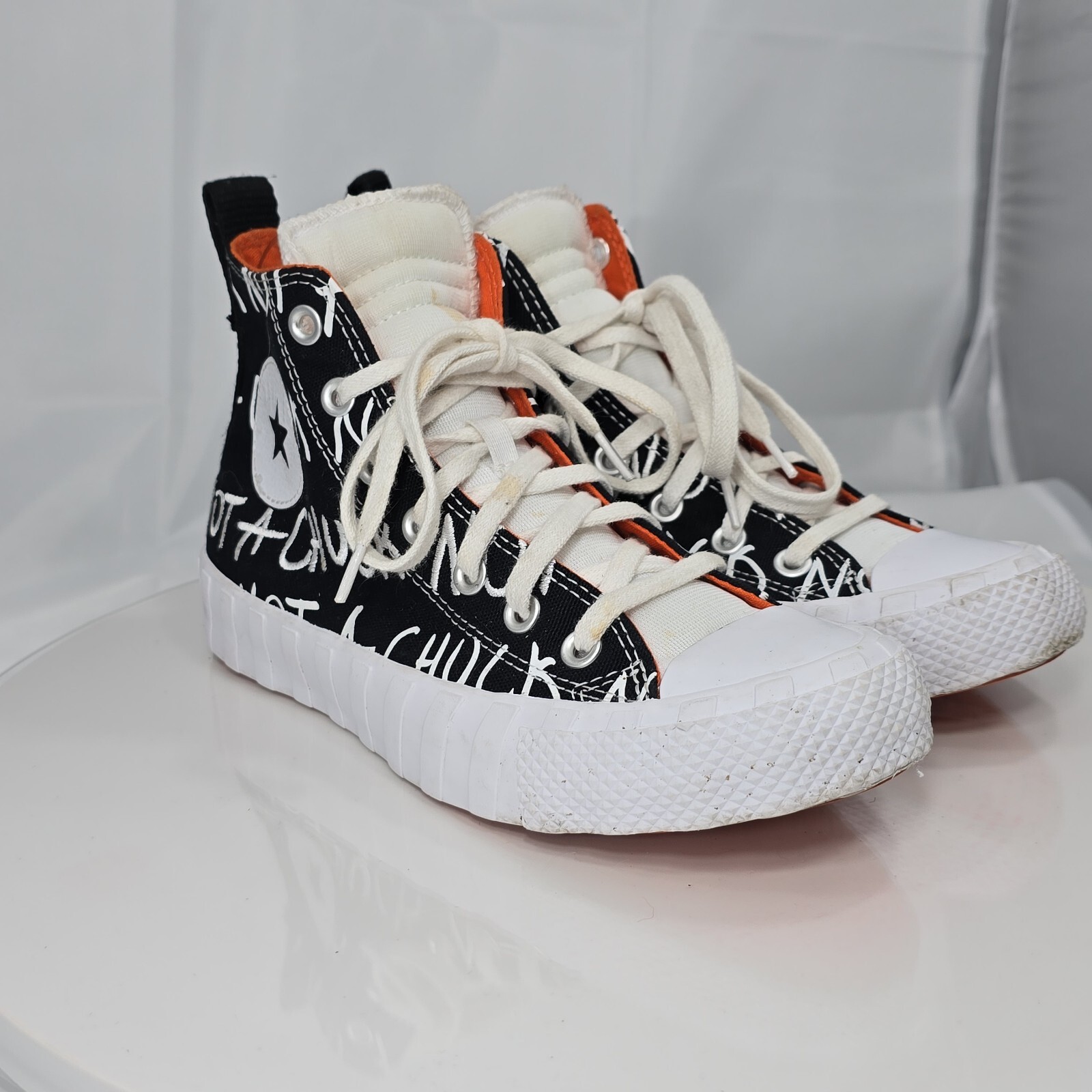 Converse All Star Not a Chuck Unt1t3ld Black Kid Shoes 266514C Size 5/ Women 7 thumbnail 7