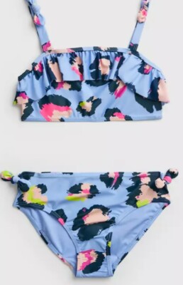 Mädchen zweiteiliges Schwimmset, Schwimmkostüm zweiteiliger Bikini