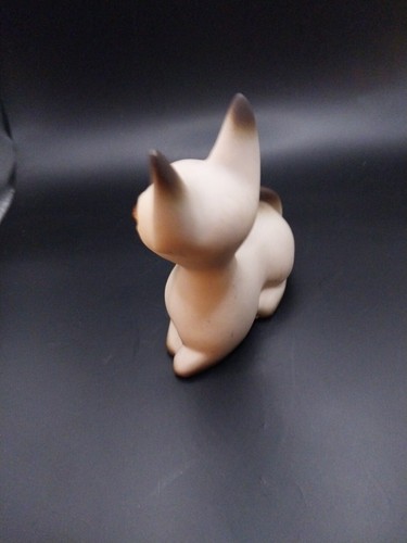 Cat Figurine California Pottery #103 Siamese Cat Amber Sparkle Rhinestone Eyes - Picture 4 of 6
