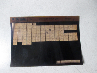 専用ページ Kawasaki Parts Manual & Service Information Microfiche ZX750-H1