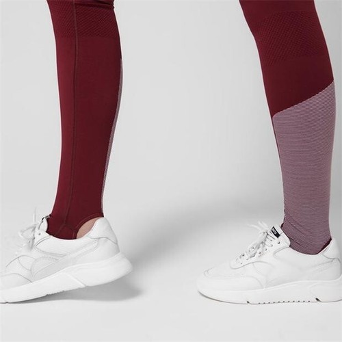 Paco Rabanne Burgundy Dark Red Yoga Leggings Size XS - S RRP £110 - Picture 5 of 6