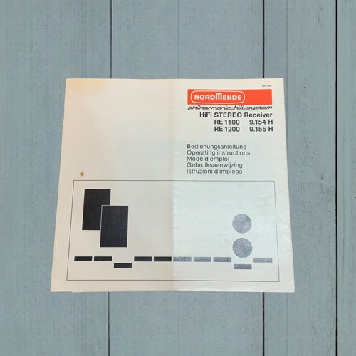 Nordmende re1100 Operating Instructions Manual