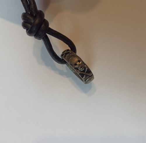 LEDERKORDEL HALSKETTE MIT RING SKULL PIRAT TOD - Bild 6 von 6