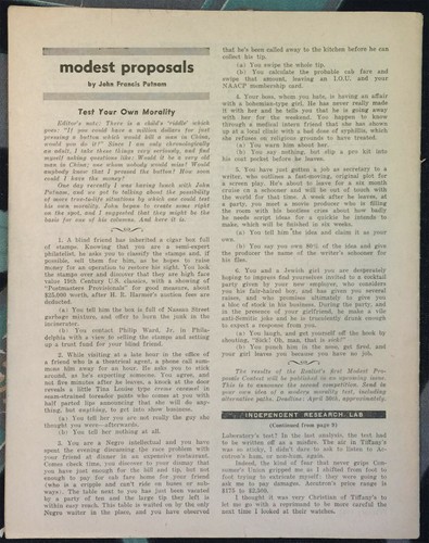 SIXTIES COUNTER CULTURE The REALIST #23 February 1961 Impolite Interview Feiffer - Picture 5 of 6