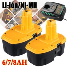 18V 8.0Ah 6.0Ah Battery/Charger For Dewalt 18 VOLT DC9096 DW9096 DC9096-2 PACK