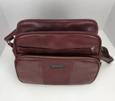 Retro Samsonite Carry On Travel Bag Shoulder Strap Silhouette II - Burgundy