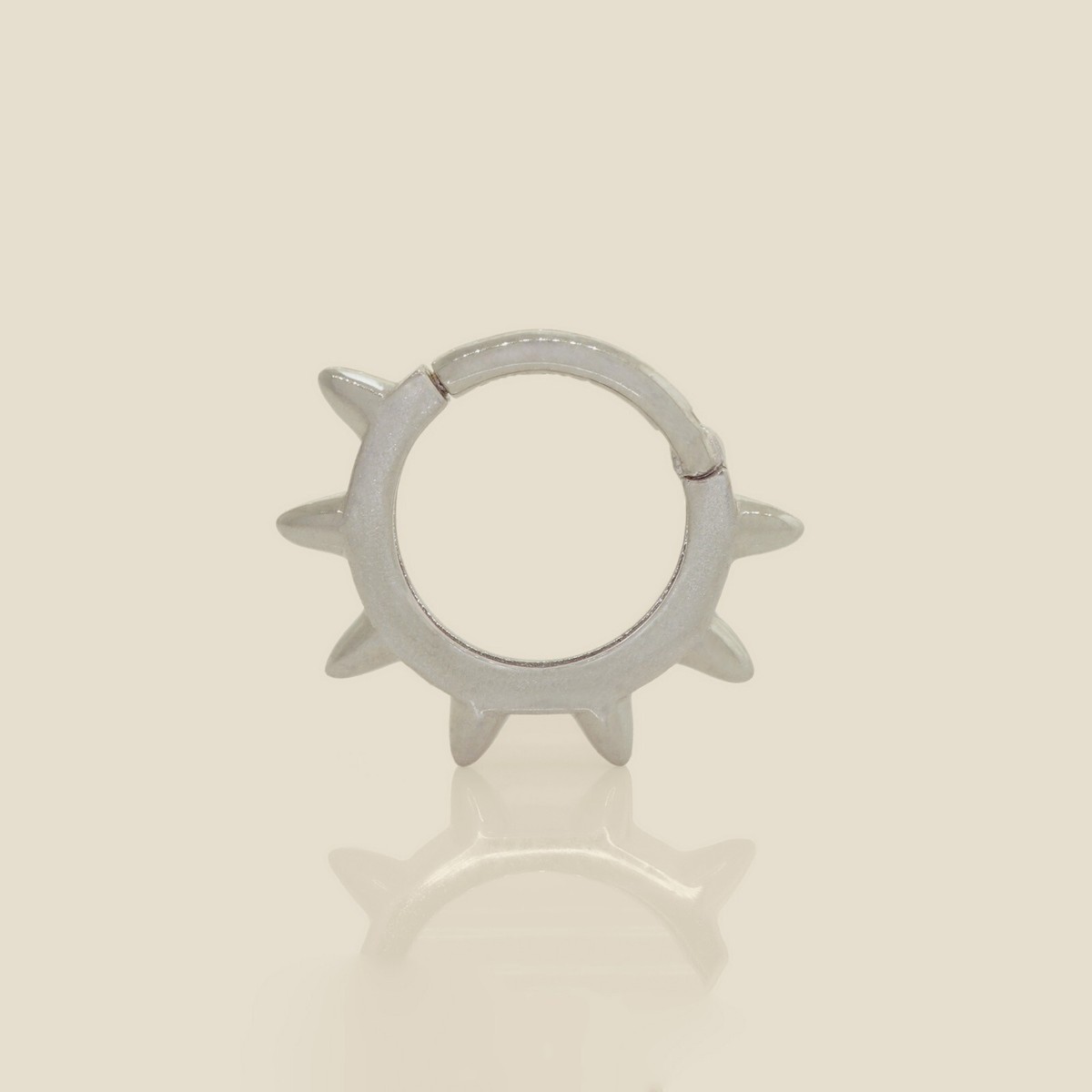 14K REAL Solid Gold Spike Hoop Earring cartilage Daith Helix