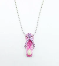 New Rhinestone Flip Flop Pendant Necklace by Carolyn Forsman #N2664C