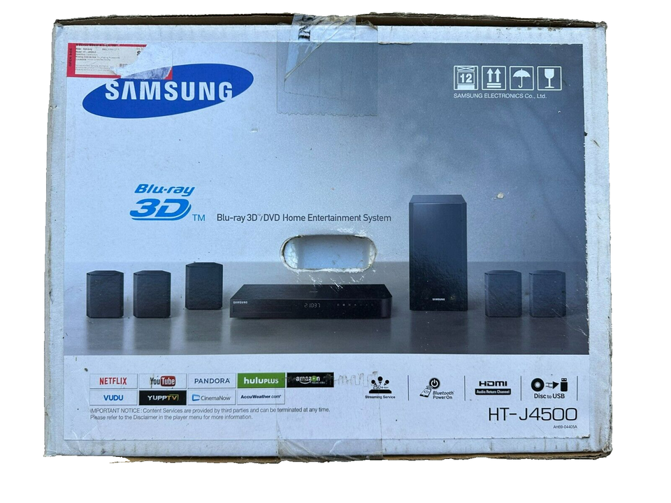 SAMSUNG BluRay 3D HTJ4500 Home Theater System Rare Bundle BRAND NEW