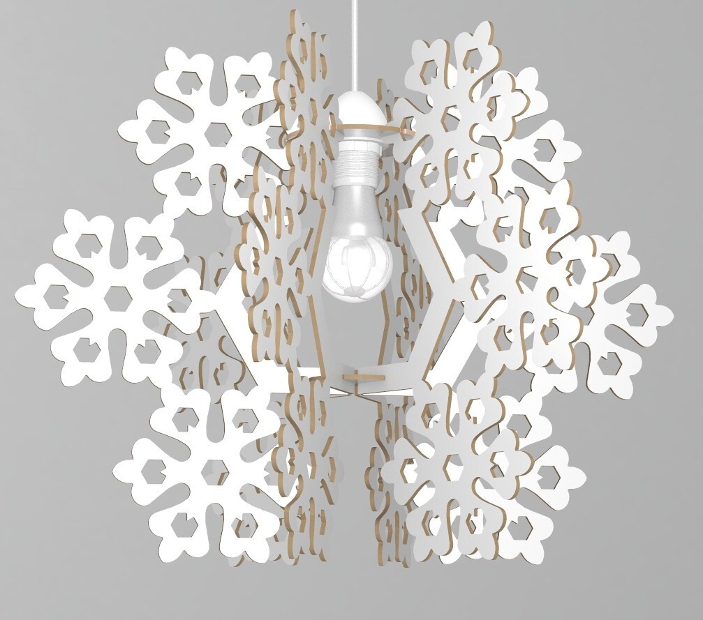 Lampadario Cameretta Bambini LED Fiocco di Neve - Alta Efficienza