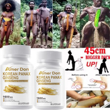 Korean Red Panax Ginseng 1600mg 120 Capsules - Extra Strength NON-GMO No Fillers