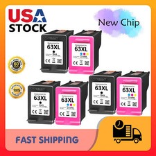 63 XL Ink Cartridges for HP 63 OfficeJet 3830 4650 4655 5255 ENVY 4512 4516 4520