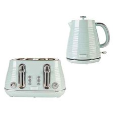 Haden Devon Eucalyptus 1.7L BPA Free 360&deg; Kettle & 4 Slice Wide Slot Toaster Set
