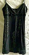 Forever 21 women’s dress black cocktail party sequins size medium