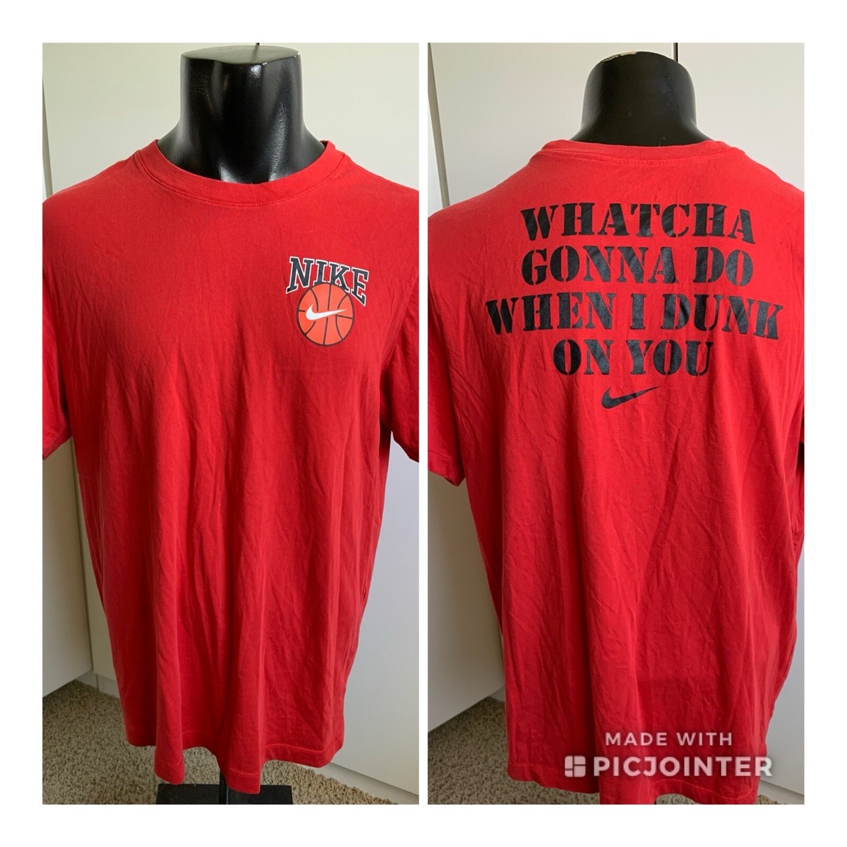 Men's XL Nike Dri-FIT red Dunk On You T-shirt | eBay