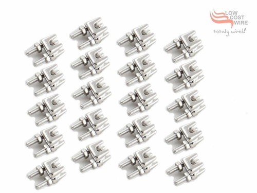 Stainless Steel Wire Rope Bulldog Grips Clamps Cable Cord 2mm 3mm 4mm 5mm 6mm - Picture 8 of 12