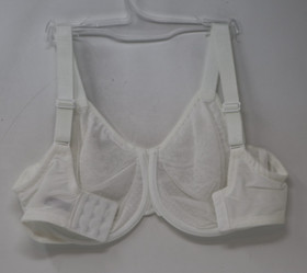 Wacoal Sheer Mesh Minimizer Bra 30G White 857210 Adjustable Straps NEW