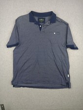Rodd Gunn Men's Polo Shirt Large Navy Two Button Golf Original Fit Cruise EUC