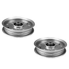 2 Flat Idler Pulleys fits MTD Fits Cub Cadet 38 42 46 54" Decks 756-04129 956-04