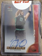 2024-25 Topps Finest Jayson Tatum On Card Flashback Auto Refractor /25