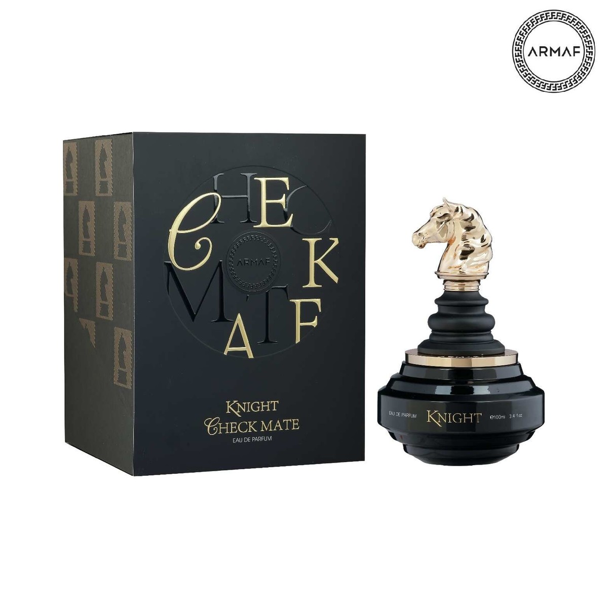 ARMAF CHECKMATE KNIGHT (BLACK) 3.4 oz EDP SPR FOR MEN | NEW