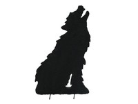 INNA-Glas Deko Halloween Spooky Wolf, Schwarz, 63Cm