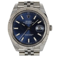 Preowned Rolex Datejust 41 Blue Baton Dial Jubilee 126334
