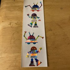 Vtg 1993 Mrs. Grossman's Stickers PRISMATIC ROBOTS
