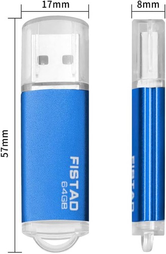 Chiavetta USB 2.0 64GB, Pen Drive Memoria Stick Flash Drive Thumb Drive per PC, - Foto 3 di 6