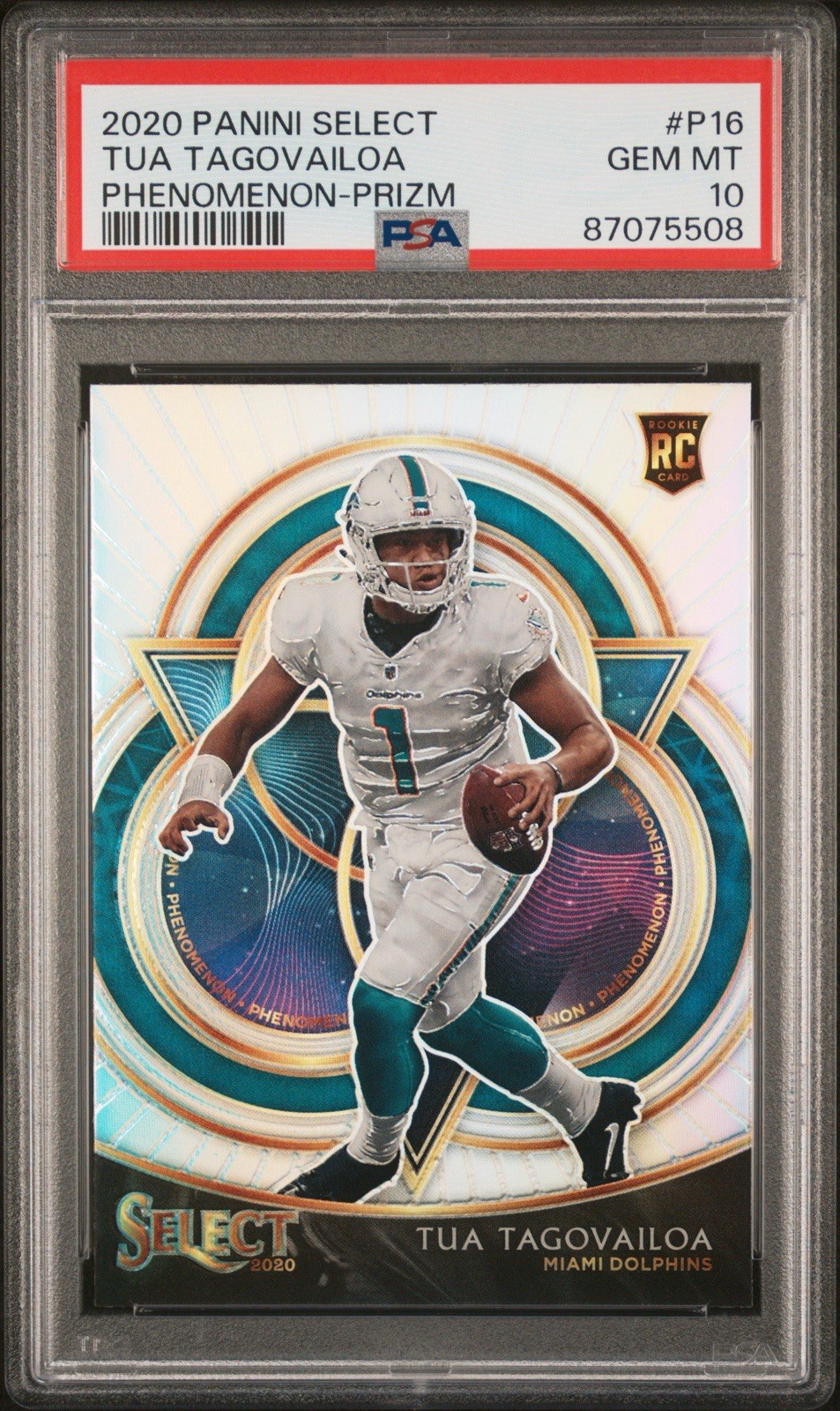 2020 Panini Select - Rookie Phenomenon Tua Tagovailoa #P16 Silver Prizm PSA 10