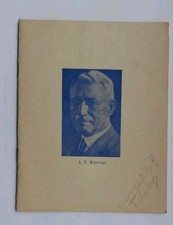 SIGNED 1944 A.F. Whitney Pres. Brotherhood of Railroad Trainmen Dinner Program