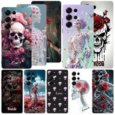 Skull Personalised Phone Case Silicone Cover For Samsung S25 Plus 24 A36 A16 A56
