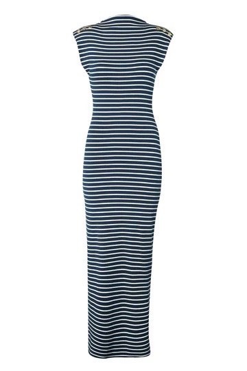 Holland Cooper Harper Maxi Dress Ink Navy Natural Stripe RRP £129