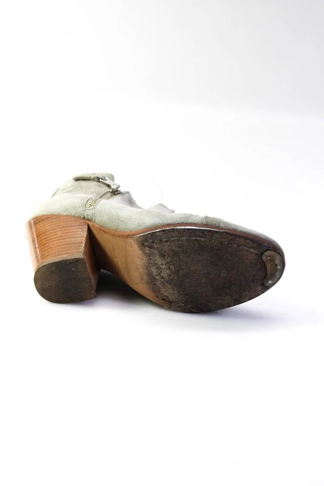 Rag & Bone Womens Cuban Heel Suede Booties Boots Light Gray Size 36 6 - Image 4 of 4