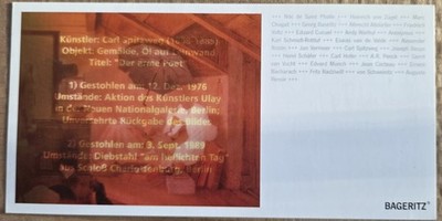 R. B. A. (Ralph) Bageritz - Einladungskarte Galerie Jan Schlüter Köln 2004.