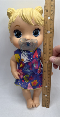 #ad 2018 Hasbro Baby Alive Blonde With Pacifier Lil Sounds Baby Doll Kids Toy $29.99
