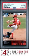 2004 UPPER DECK GLOSSY #417 CHASE UTLEY PHILLIES POP 4 PSA 10
