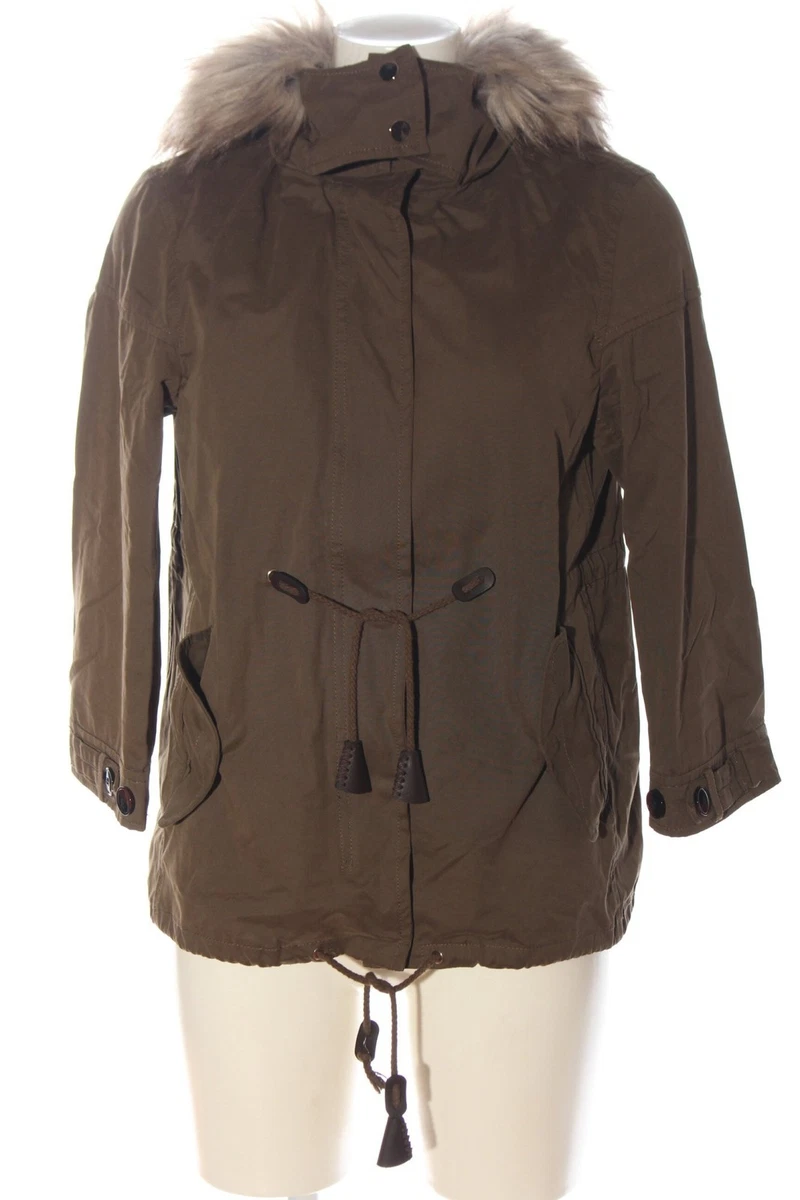 Manteau En Fausse Fourrure ZARA TRAFALUC – Femme, Taille 36, Brun, Style Décontracté