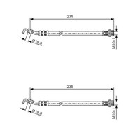 2X Bosch BremsschlÄUche Hinten Passend FÜR Toyota Corolla Links+Rechts