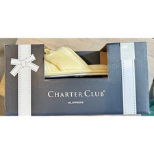 Charter Club Women's Slip-On Twisted Slippers SZ: Small Pineapple Cream